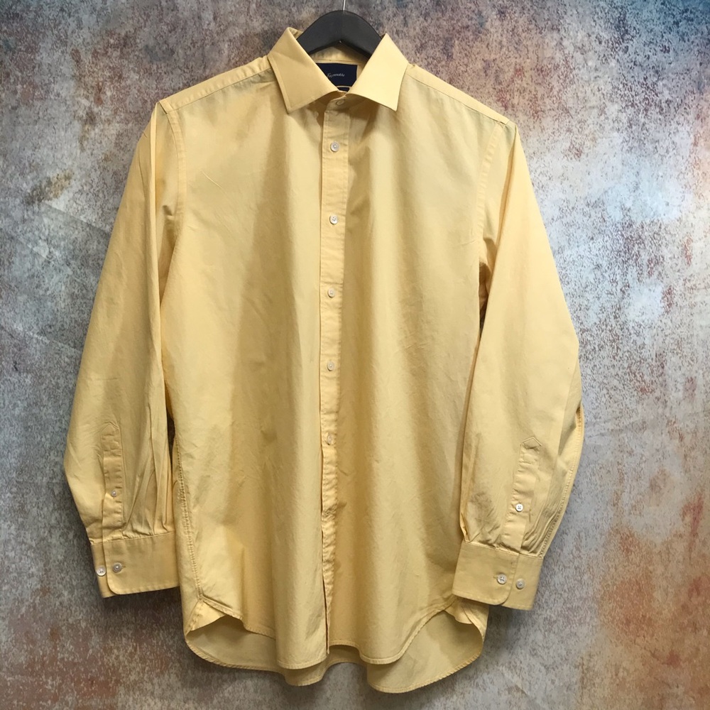 Faconnable French Men Shirt Button Down L 16.5 42